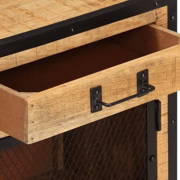 vidaXL Nattbord 43x30x51 cm grov heltre mango
