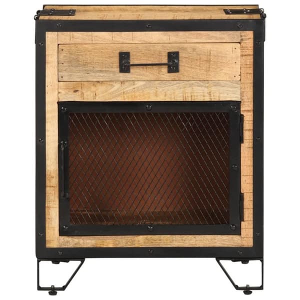 vidaXL Nattbord 43x30x51 cm grov heltre mango