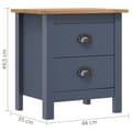 Miniatyrbilde 5 av 5: vidaXL Nattbord Hill 2 stk grå 46x35x49,5 cm heltre furu