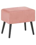 Miniatyrbillede 9 af 11: Sengebord Lyserød Polstret Fløjl Stof 46 x 50 x 35 cm Lille Natbord med Skuffe Kuffert Form Opbevaring Moderne Design Tilbehør Soveværelse