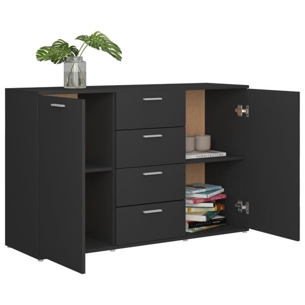 vidaXL Senkki harmaa 120x35,5x75 cm lastulevy