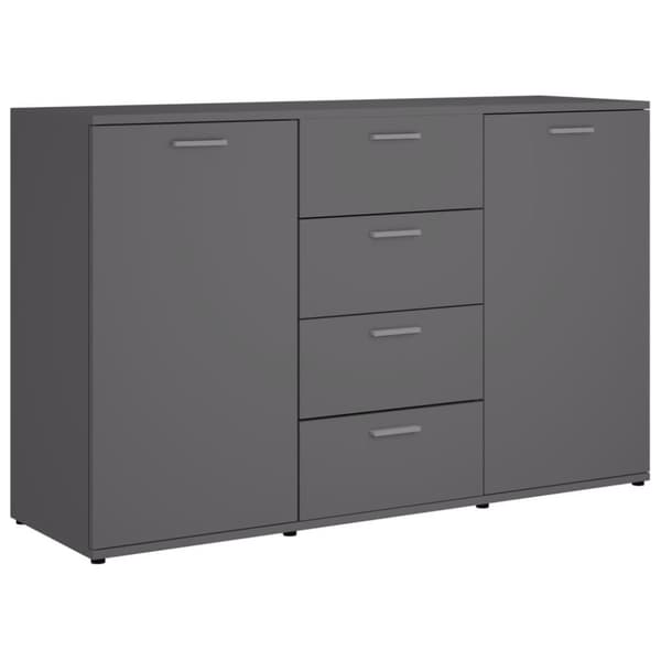 vidaXL Senkki harmaa 120x35,5x75 cm lastulevy