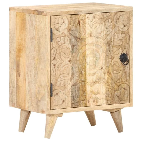 vidaXL Utskåret nattbord 40x30x50 cm heltre mango