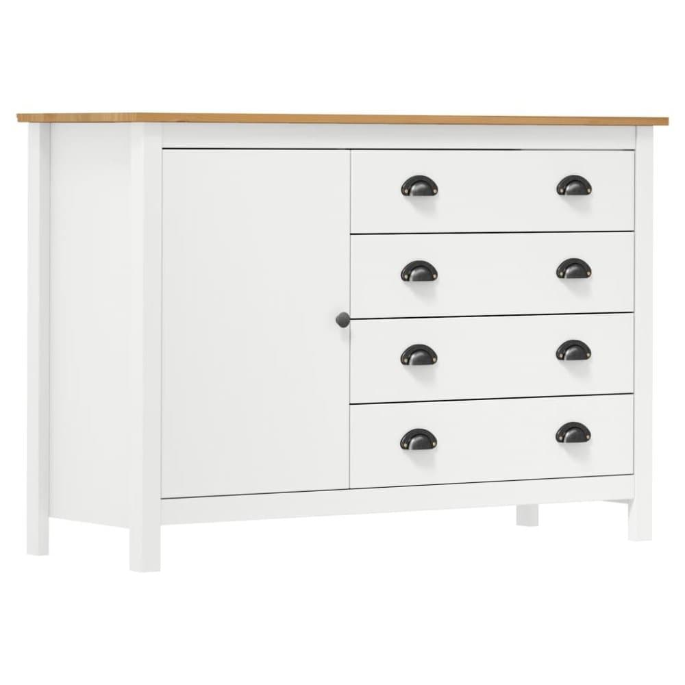 vidaXL Lipasto Hill Range valkoinen 120x40x80 cm täysi mänty