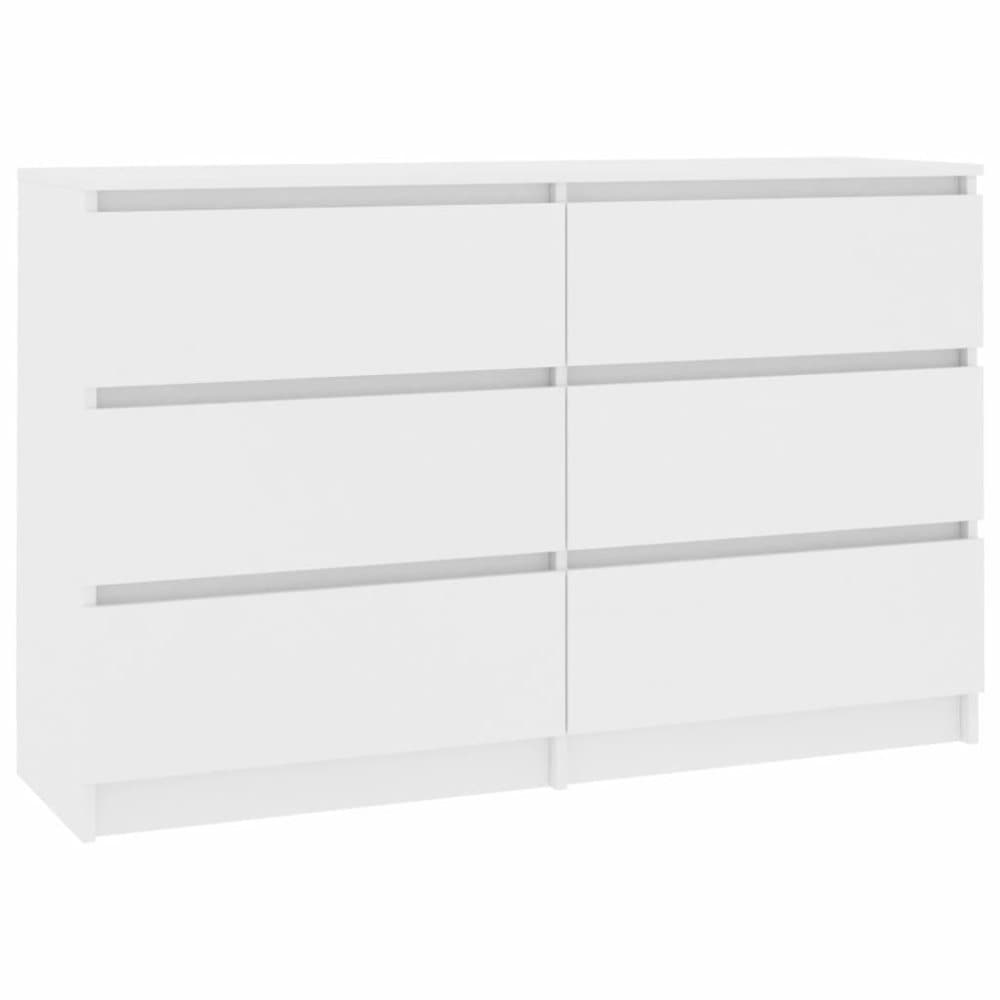 vidaXL Skjenk hvit 120x35x76 cm sponplate