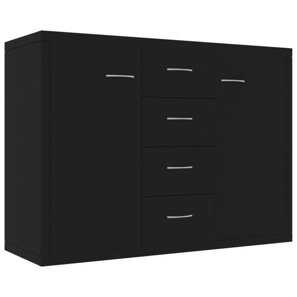 vidaXL skænk 88 x 30 x 65 cm spånplade sort