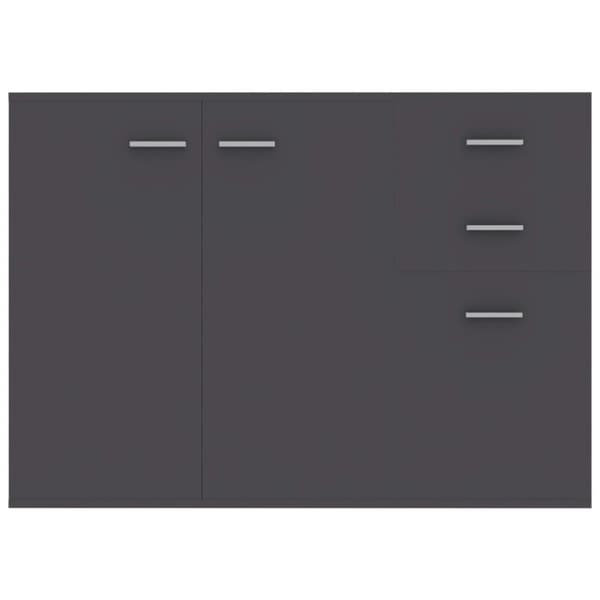 vidaXL Skänk grå 105x30x75 cm spånskiva