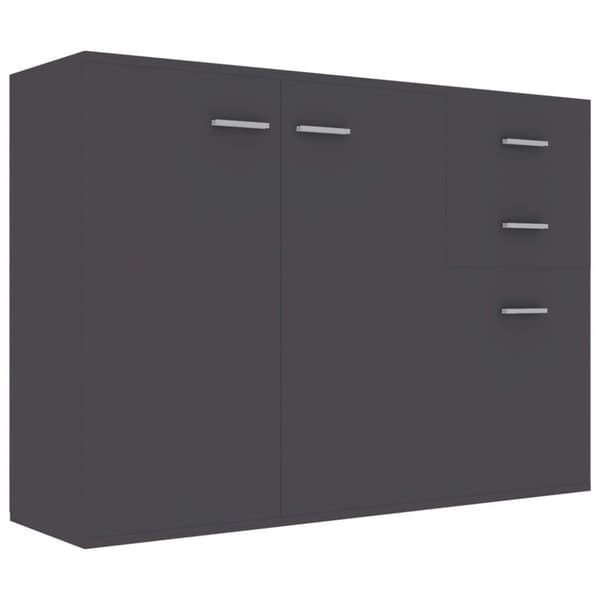 vidaXL Skänk grå 105x30x75 cm spånskiva