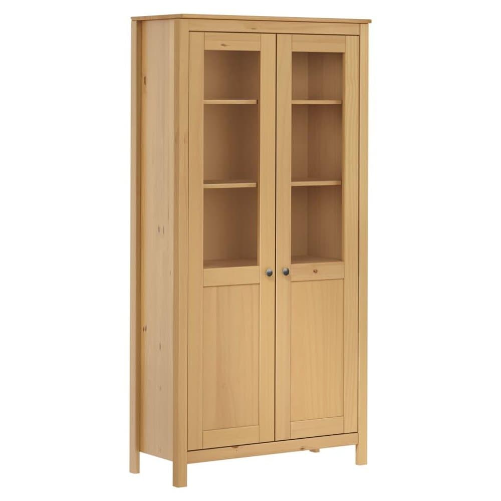 vidaXL Vitriini Hill Range hunajanruskea 85x37x170,5 cm täysi mänty