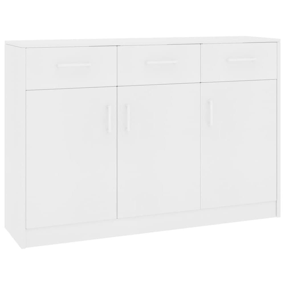 vidaXL Skjenk hvit 110x34x75 cm sponplate
