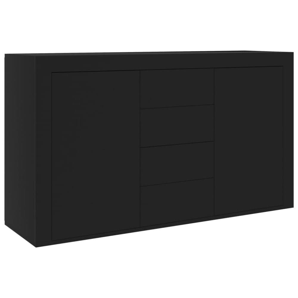 vidaXL Skjenk svart 120x36x69 cm sponplate