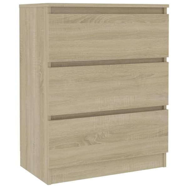 vidaXL Skjenk sonoma eik 60x35x76 cm sponplate