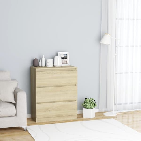 vidaXL Senkki Sonoma-tammi 60x35x76 cm lastulevy