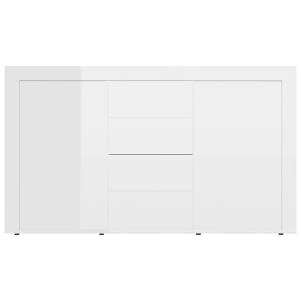 vidaXL Skjenk høyglans hvit 120x36x69 cm sponplate