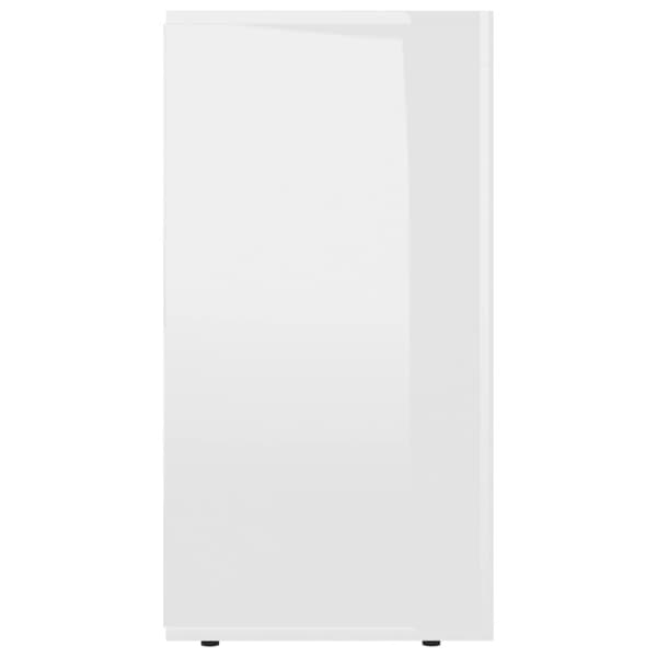vidaXL Skjenk høyglans hvit 120x36x69 cm sponplate