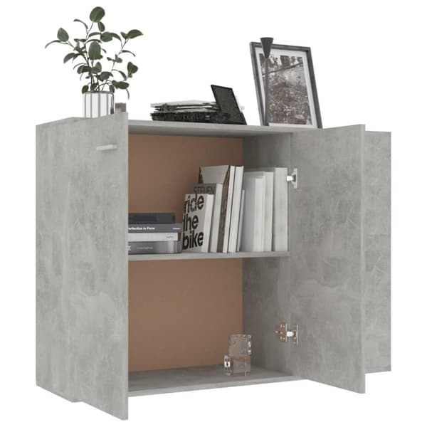 vidaXL skænk 105x30x75 cm spånplade betongrå