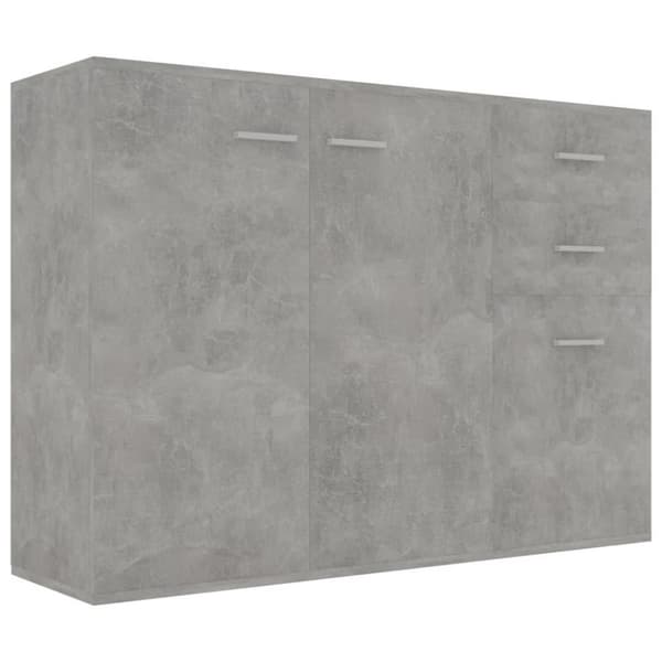 vidaXL skænk 105x30x75 cm spånplade betongrå