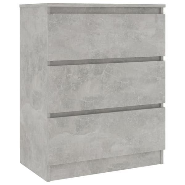 vidaXL Senkki betoninharmaa 60x35x76 cm lastulevy
