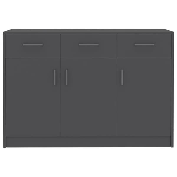 vidaXL skænk 110x30x75 cm spånplade grå