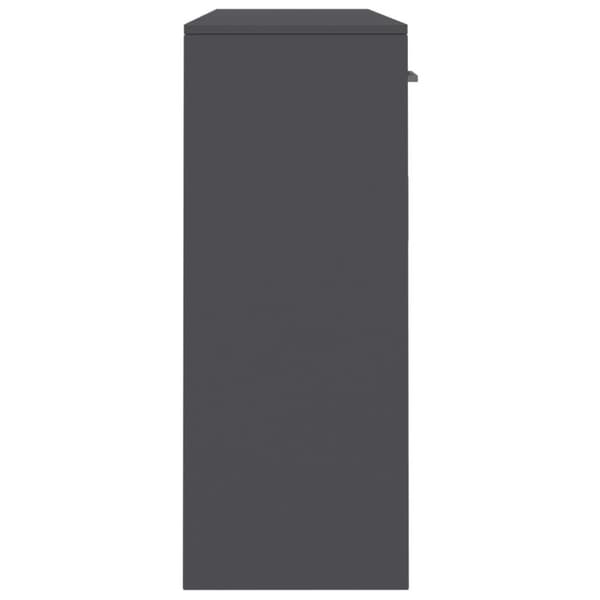 vidaXL skænk 110x30x75 cm spånplade grå
