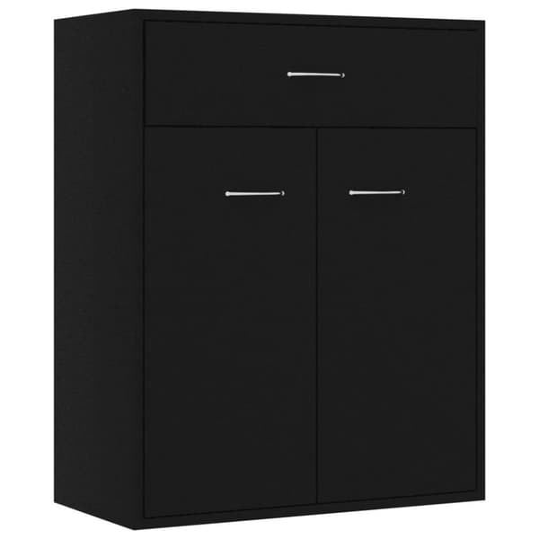 vidaXL Skjenk svart 60x30x75 cm sponplate