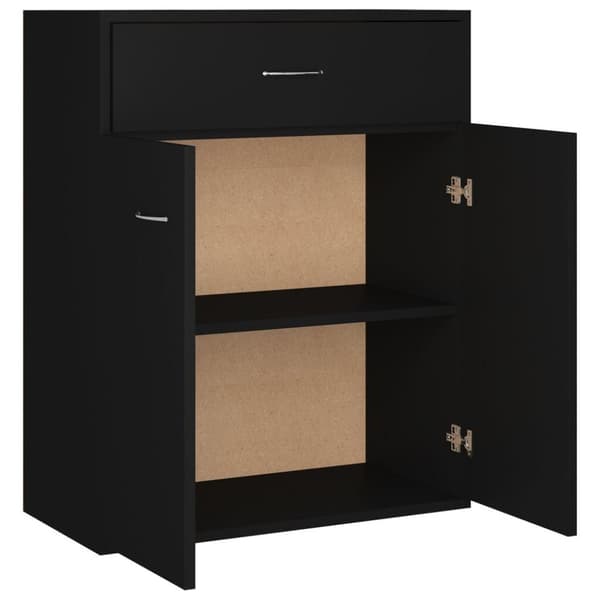vidaXL skænk 60 x 30 x 75 cm spånplade sort