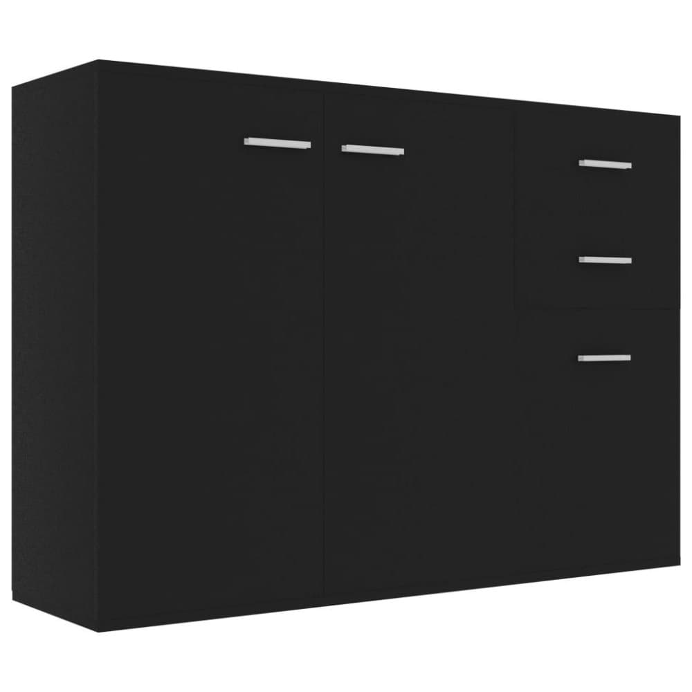 vidaXL Skänk svart 105x30x75 cm spånskiva