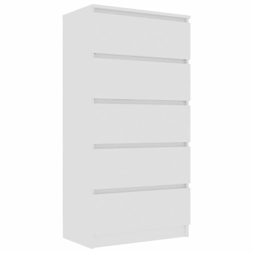 vidaXL Lipasto valkoinen 60x35x121 cm lastulevy