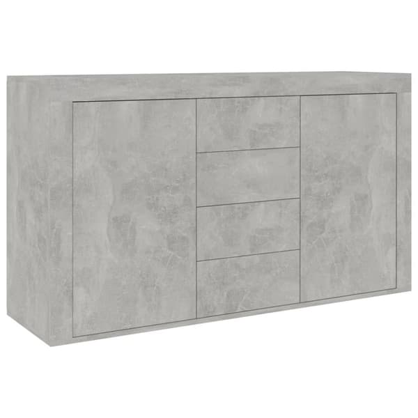 vidaXL skænk 120x36x69 cm spånplade betongrå