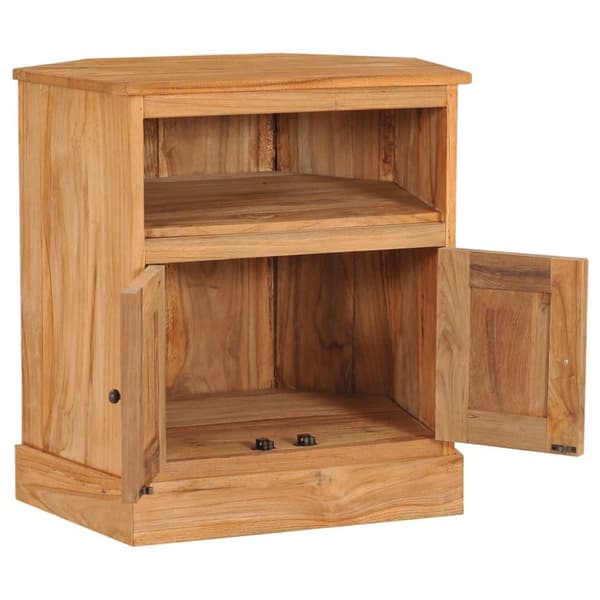 vidaXL hjørneskab 60x45x60 cm massivt teaktræ