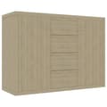 Pikkukuva 2 / 8: vidaXL Senkki Sonoma-tammi 88x30x65 cm lastulevy