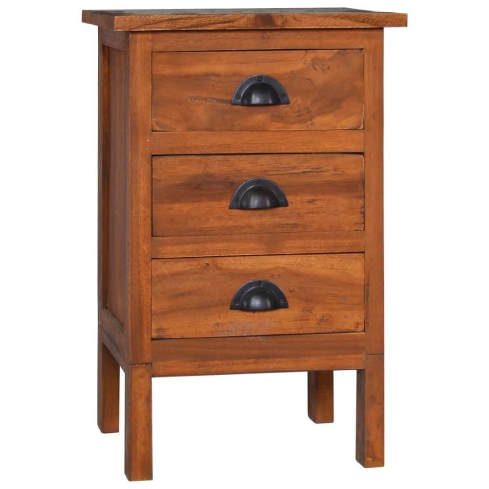 vidaXL Sängbord 40x35x60 cm massivt teakträ