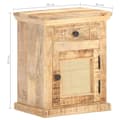 Miniatyrbilde 7 av 10: vidaXL Nattbord 40x30x50 cm heltre mango og naturlig stokk