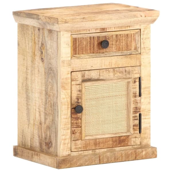 vidaXL Nattbord 40x30x50 cm heltre mango og naturlig stokk