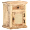 Miniatyrbilde 8 av 10: vidaXL Nattbord 40x30x50 cm heltre mango og naturlig stokk