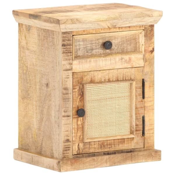vidaXL Nattbord 40x30x50 cm heltre mango og naturlig stokk