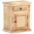 Miniatyrbilde 9 av 10: vidaXL Nattbord 40x30x50 cm heltre mango og naturlig stokk