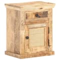 Miniatyrbilde 10 av 10: vidaXL Nattbord 40x30x50 cm heltre mango og naturlig stokk