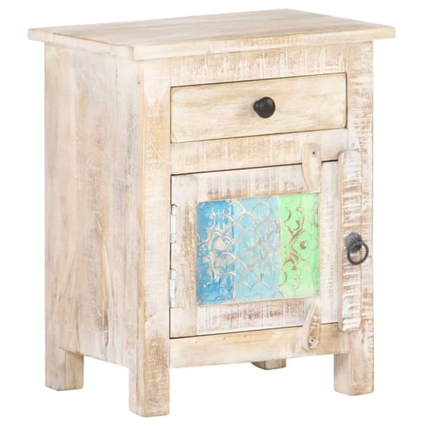 vidaXL Nattbord 40x30x50 cm grovt akasietre
