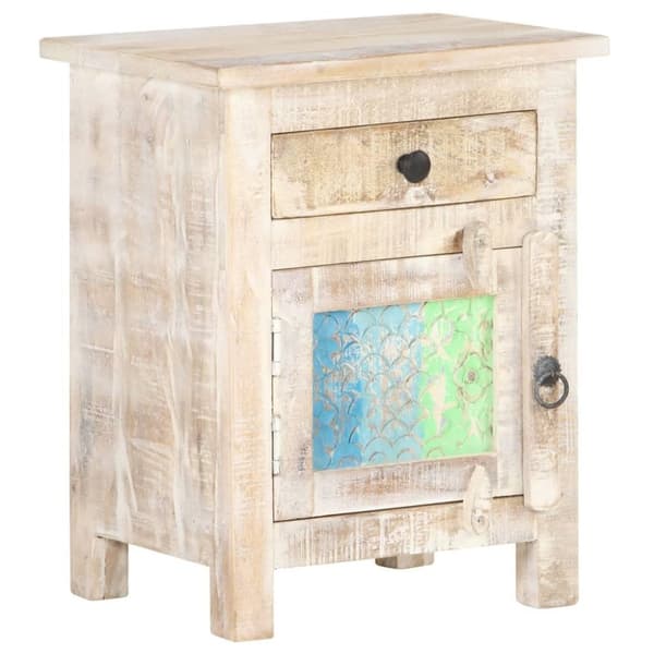 vidaXL Nattbord 40x30x50 cm grovt akasietre