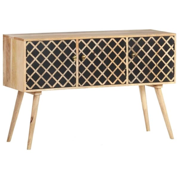 vidaXL Skänk 118x35x75 cm massivt mangoträ