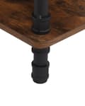 Miniatyrbillede 6 af 7: Sidebord Mørkt Træ Metal Sort Stel 1 Hylde Stue Møbel