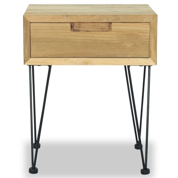 vidaXL Nattbord 2 stk 40x30x50 cm heltre teak
