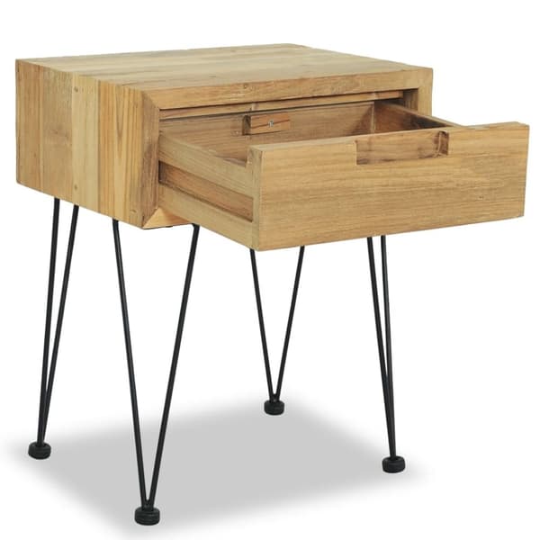 vidaXL Nattbord 2 stk 40x30x50 cm heltre teak