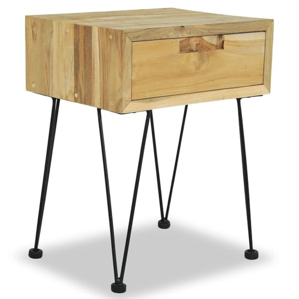 vidaXL Nattbord 2 stk 40x30x50 cm heltre teak
