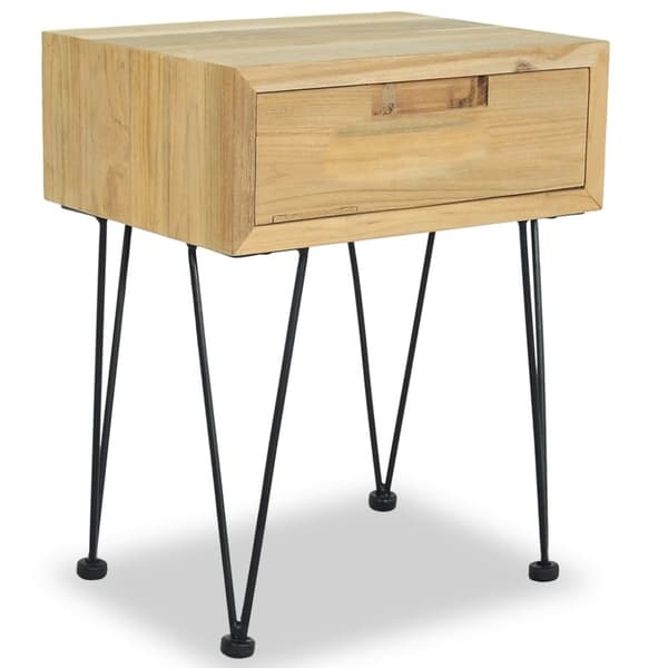 vidaXL Nattbord 2 stk 40x30x50 cm heltre teak