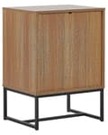 Miniatyrbillede 6 af 9: Natbord Lyst Træ Hvide Skuffer Metalben 69 x 49 cm Moderne Traditionelle Soveværelse Møbler