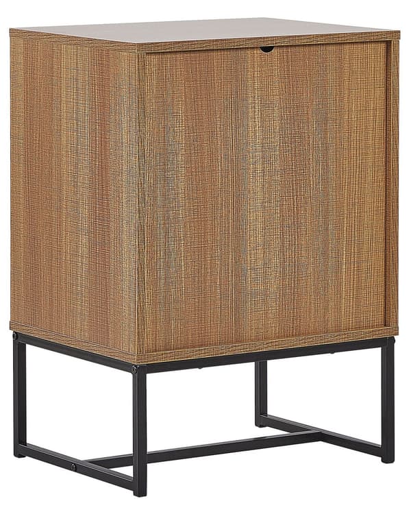 Natbord Lyst Træ Hvide Skuffer Metalben 69 x 49 cm Moderne Traditionelle Soveværelse Møbler