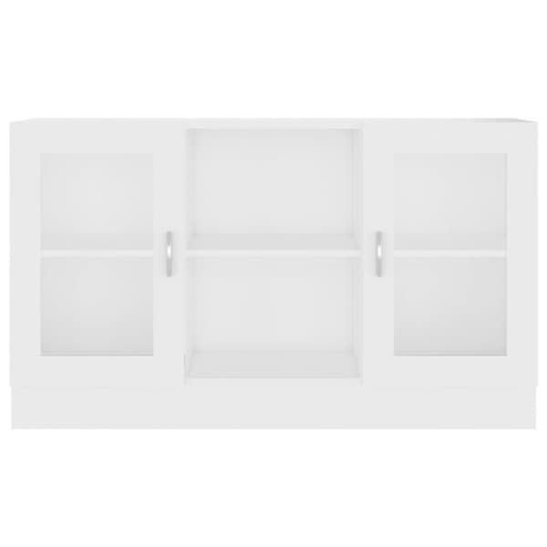 vidaXL vitrineskab 120x30,5x70 cm spånplade hvid