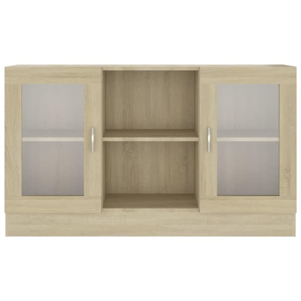 vidaXL Vitriinikaappi Sonoma-tammi 120x30,5x70 cm tekninen puu